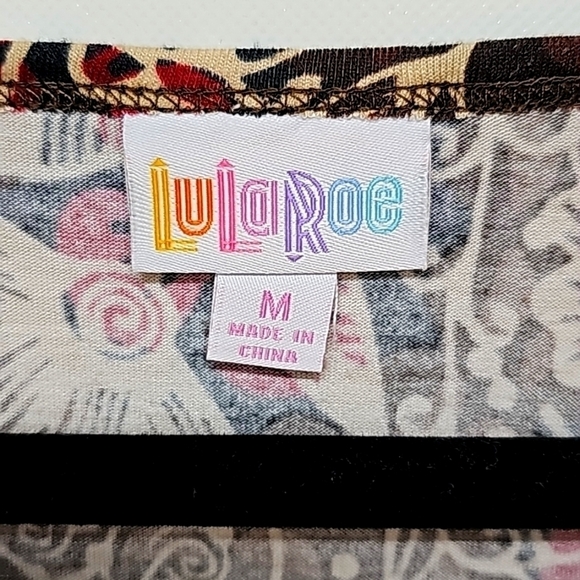 LuLaRoe Irma Tunic poly spandex fall floral print - Picture 4 of 7